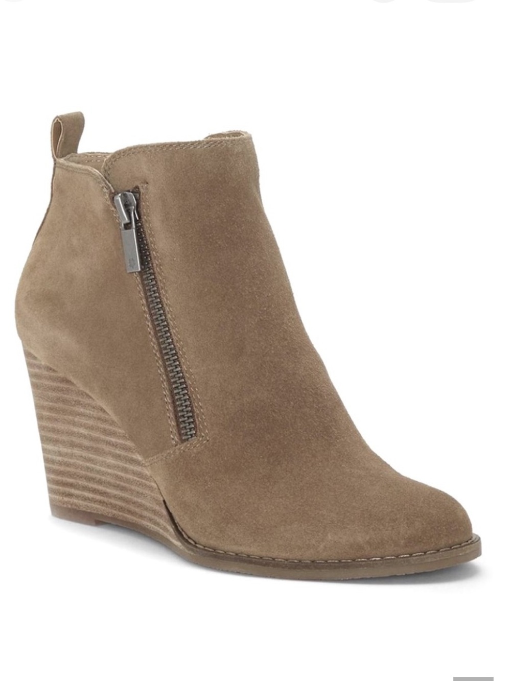 Lucky Brand Leather 12M 
Green/Brown Yesterr Wedge Boots Booties Shoes